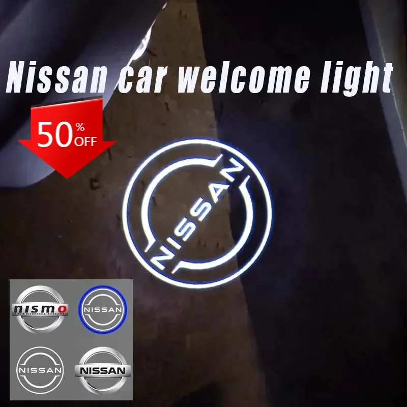 2Pcs Car Door Welcome Lights Led Projector Courtesy Lamp For Nissan Maxima 2004-2020 2019 2018 2017 2016 2015 teana Accessories