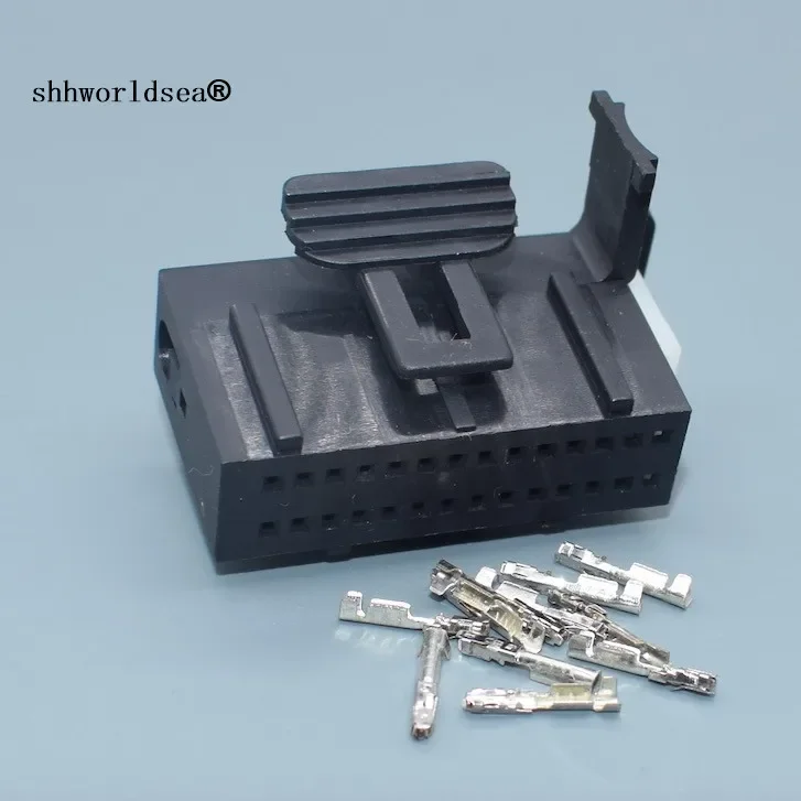 

Shhworldsea 28-контактный электрический автоматический разъем жгута проводов, гнездовой автоматический кабельный разъем с клеммами DJ7281-0.6-21