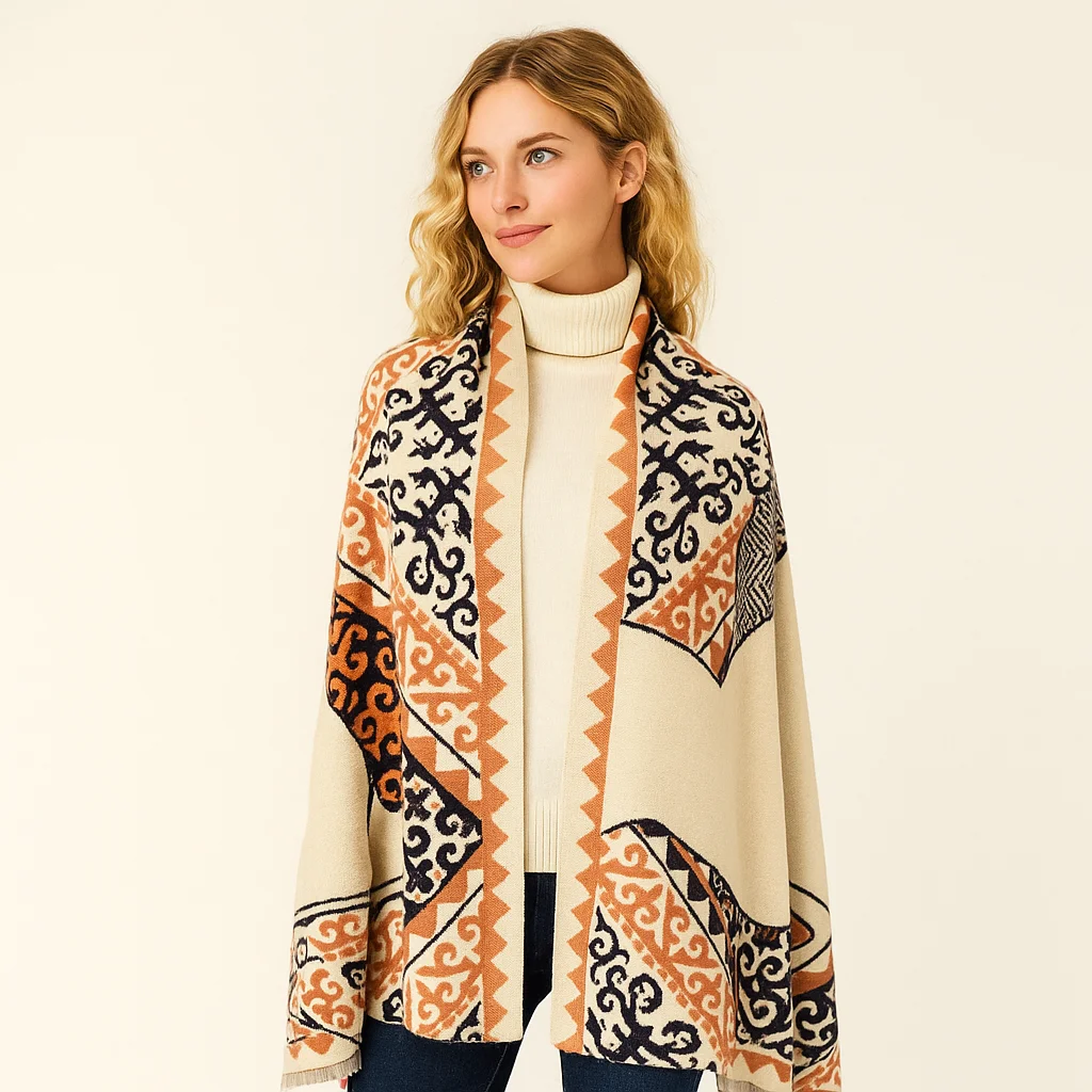 ESINGEYI 2025 ฤดูหนาวผ้าพันคอผู้หญิง Foulards Femme ผ้าพันคอเลียนแบบแคชเมียร์ม้า Elegant Pashmina Shawl Muffler Tippet