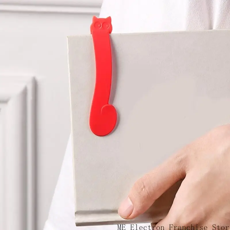 3 Pcs Automatic Bookmarks Silicone Bookmarks Cats Bookmarks Clip Creative Page Marker Reading Supplies for Teacher