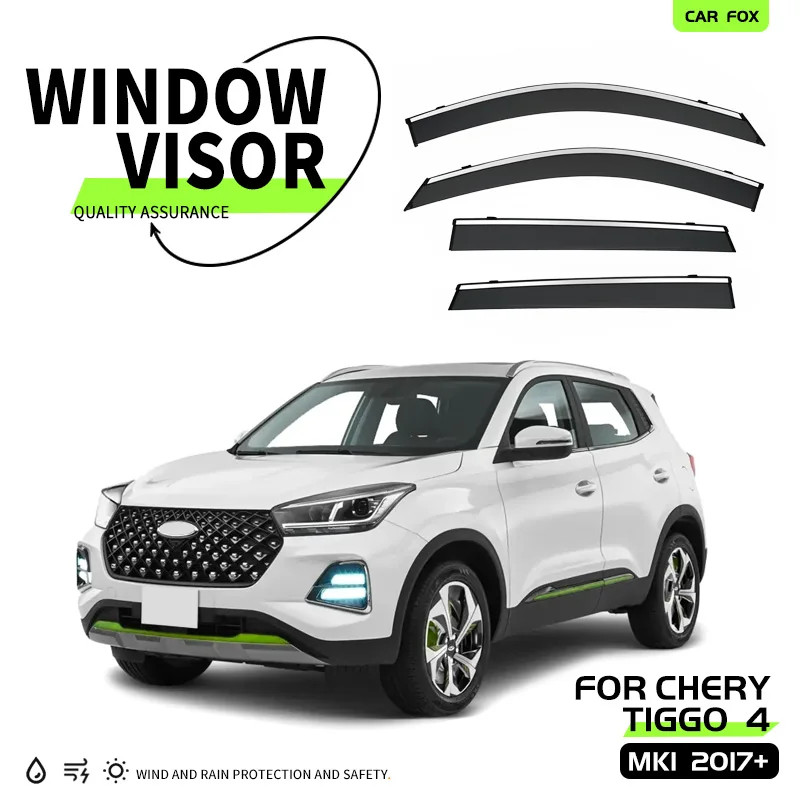 

FOR CHERY Tiggo 4/4 PRO MK1 2017-2023 Window Visor Vent Shades Sun Rain Deflector Guard 4PCS/SET FOR CHERY Tiggo 4/4 PRO