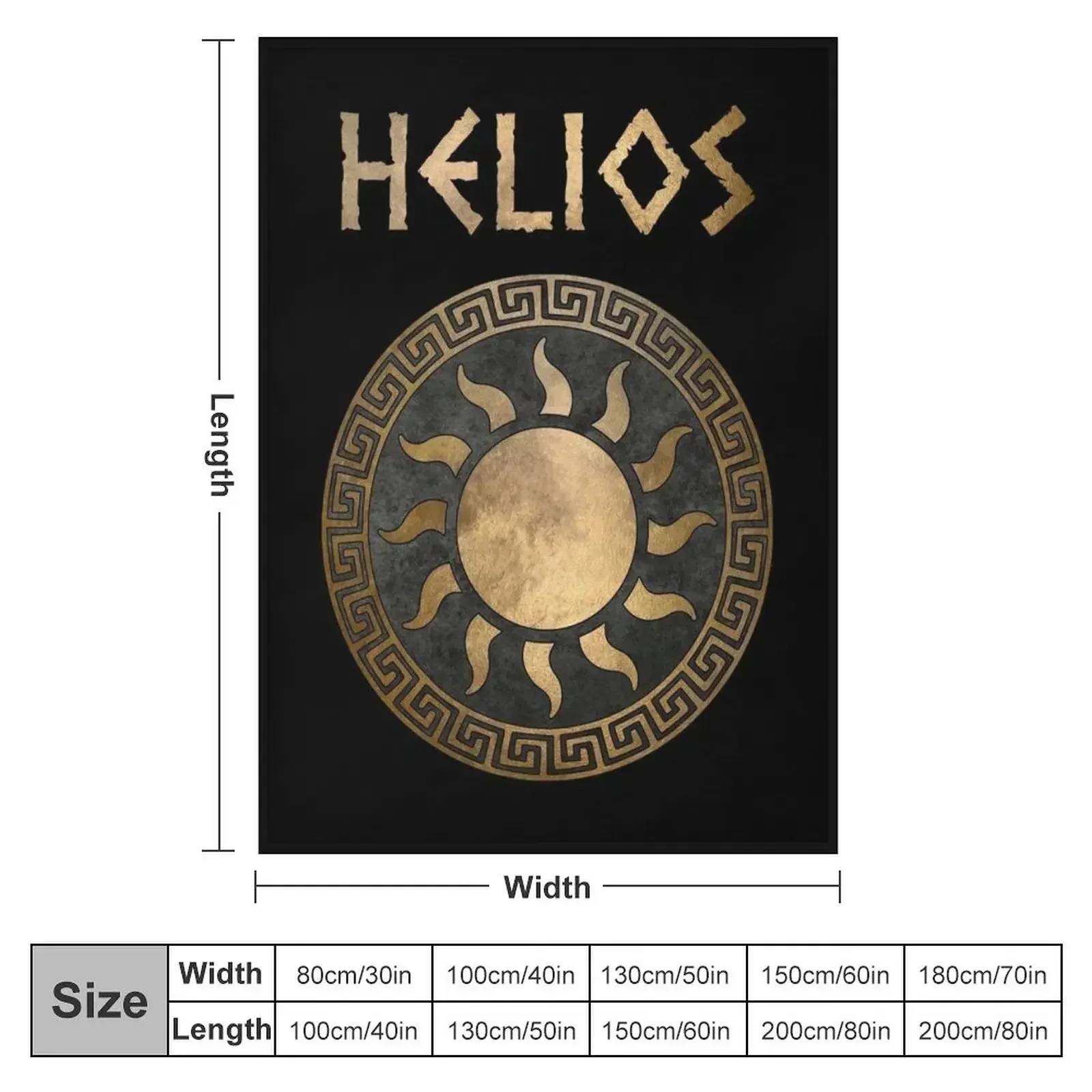 Helios Greek God of the Sun Ancient Symbol Throw Blanket for sofa Decorative Throw Blankets