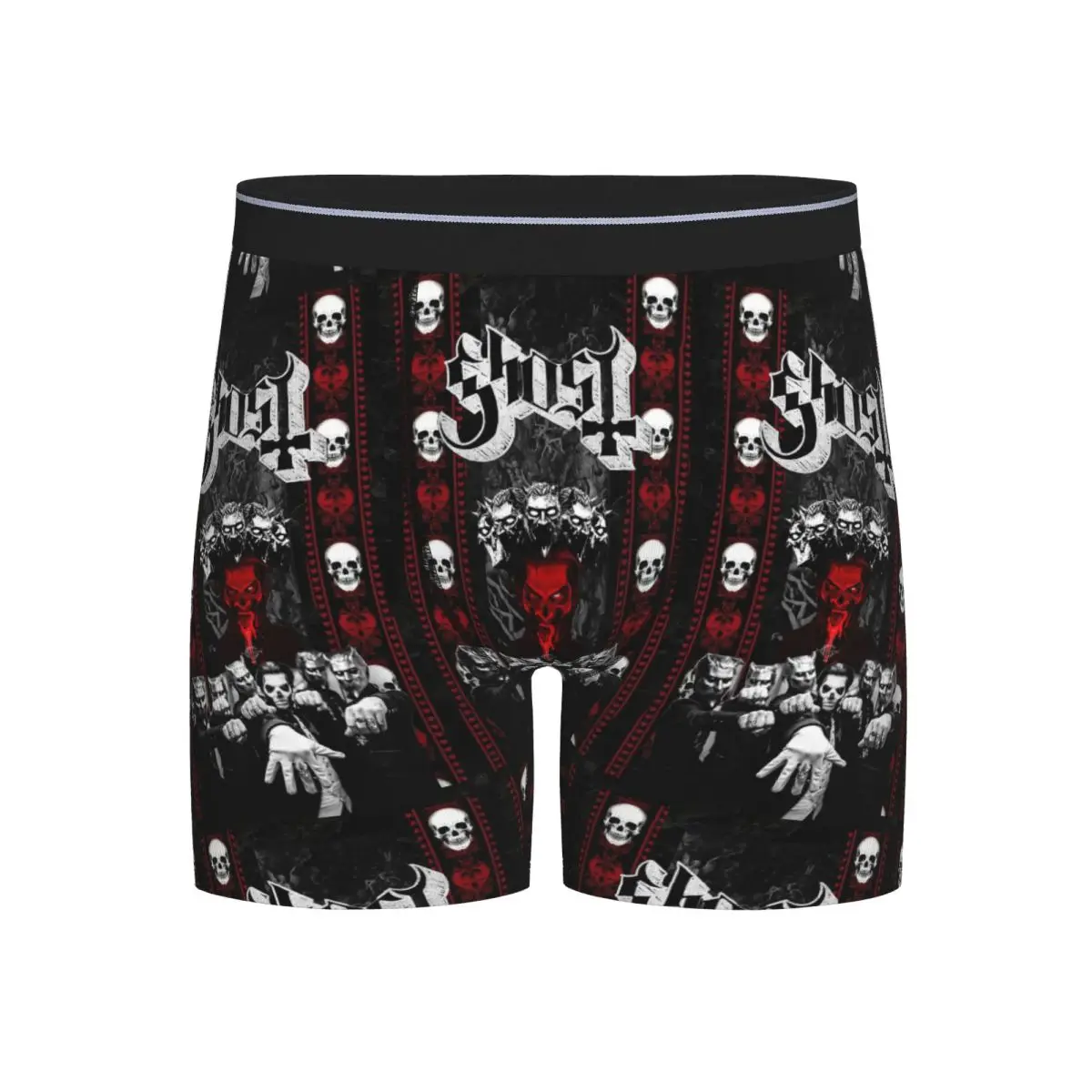 

Long Boxer Underpants Shorts Rock Band Ghost BC Panties Male Breathable Underwear for Homme Man Boyfriend Gifts