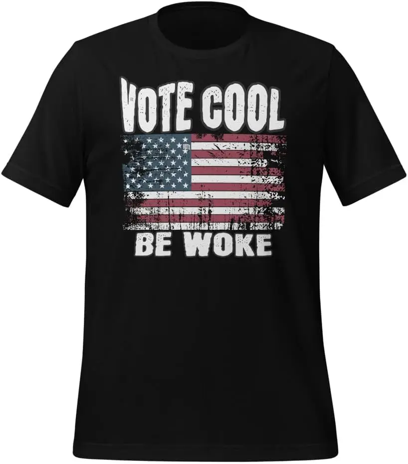 Vote Cool Be Woke election 2024 t-shirts funny presidential election 2024 t-shirt for men women, crewneck