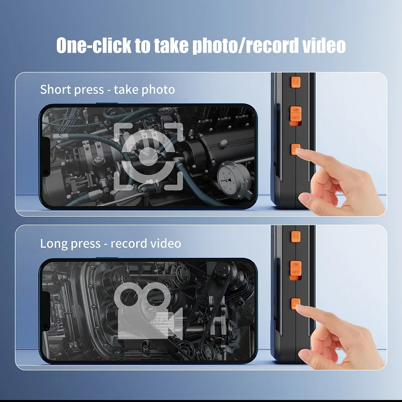 Industrial WIFI Endoscope HD1080P 8MM Single Dual Lens Camera Wireless Pipe Car Inspection Borescope LEDs Waterproof 2600mAh