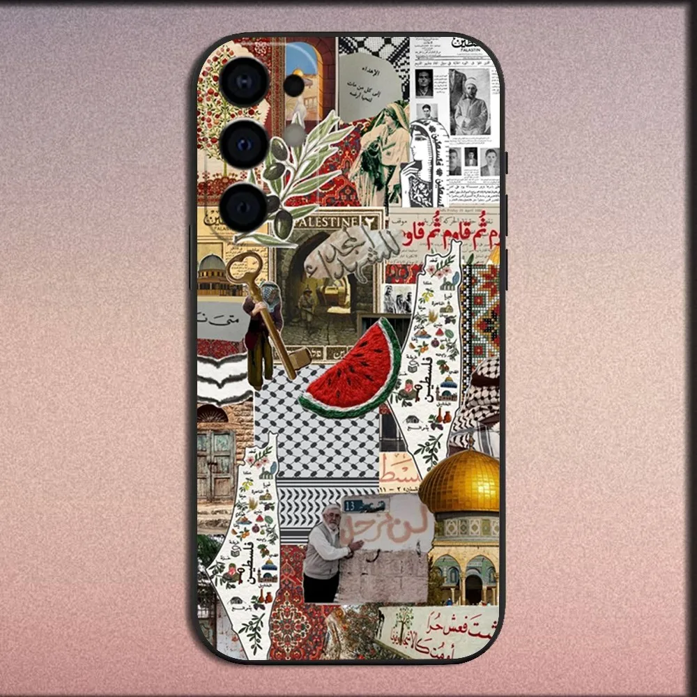 Art P-Palestine-es-F-Flag Phone Case For Samsung S25,S24,S21,S22,S23,S30,Ultra,S20,Plus,Fe,Lite,Note,10,9,5G Black Soft Cover