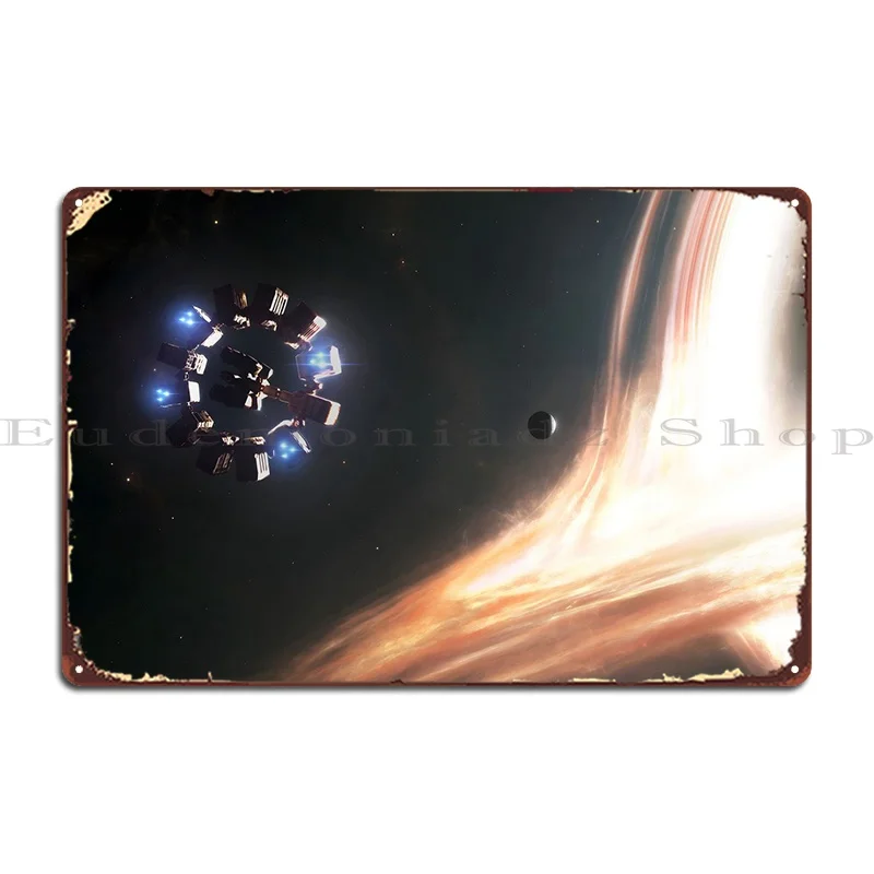 Interstellar Space Ship Metal Sign Vintage Character Bar Cave Wall Decor Wall Plaque Tin Sign Poster