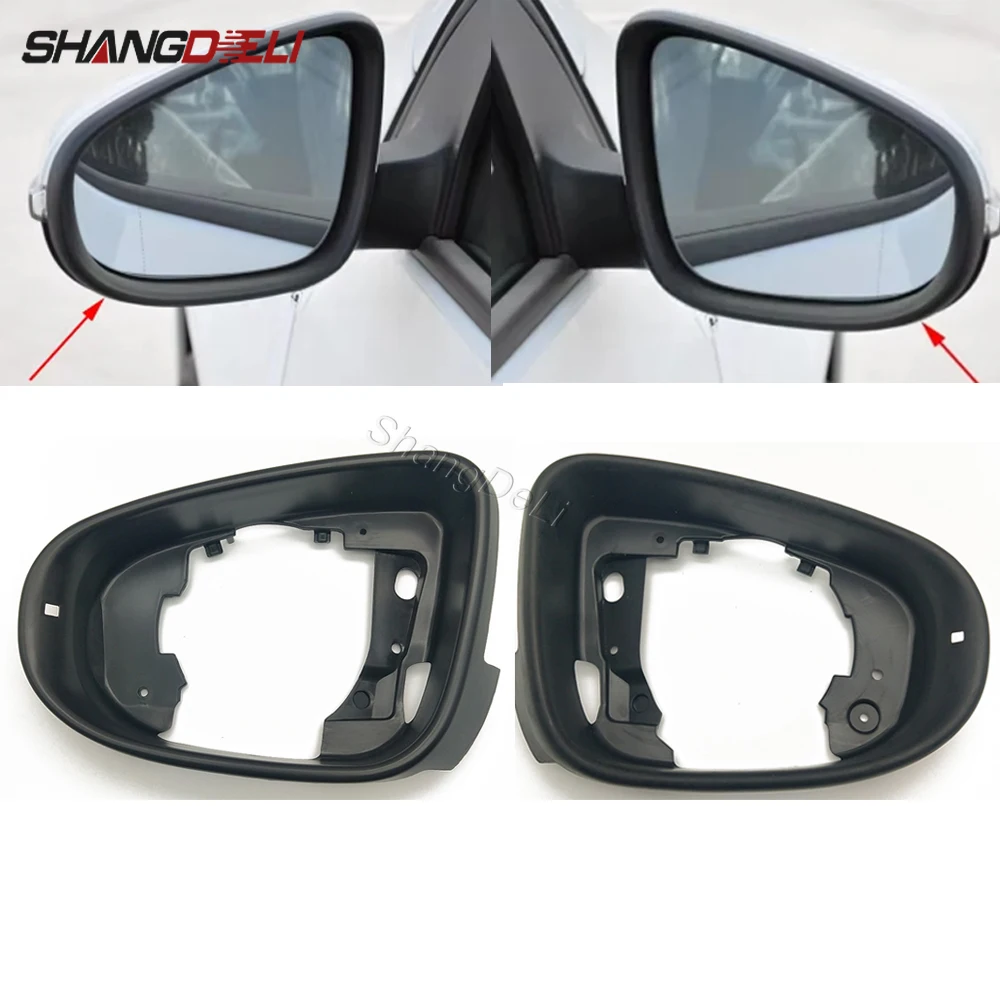 

2 шт./компл., крыло автомобиля, крышка зеркала заднего вида, рамка, крышка, подходит для Golf 6 MK6 2009-2013, аксессуары