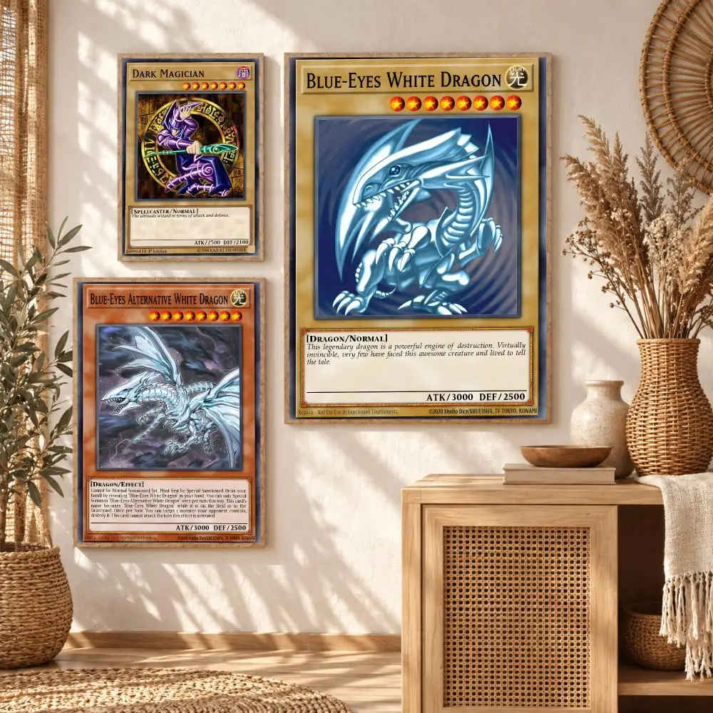 Classic Anime Game YU-GI-OH! Poster Premium Modern Waterproof Wall Art Pictures for Bedroom Living Room Bar Decor