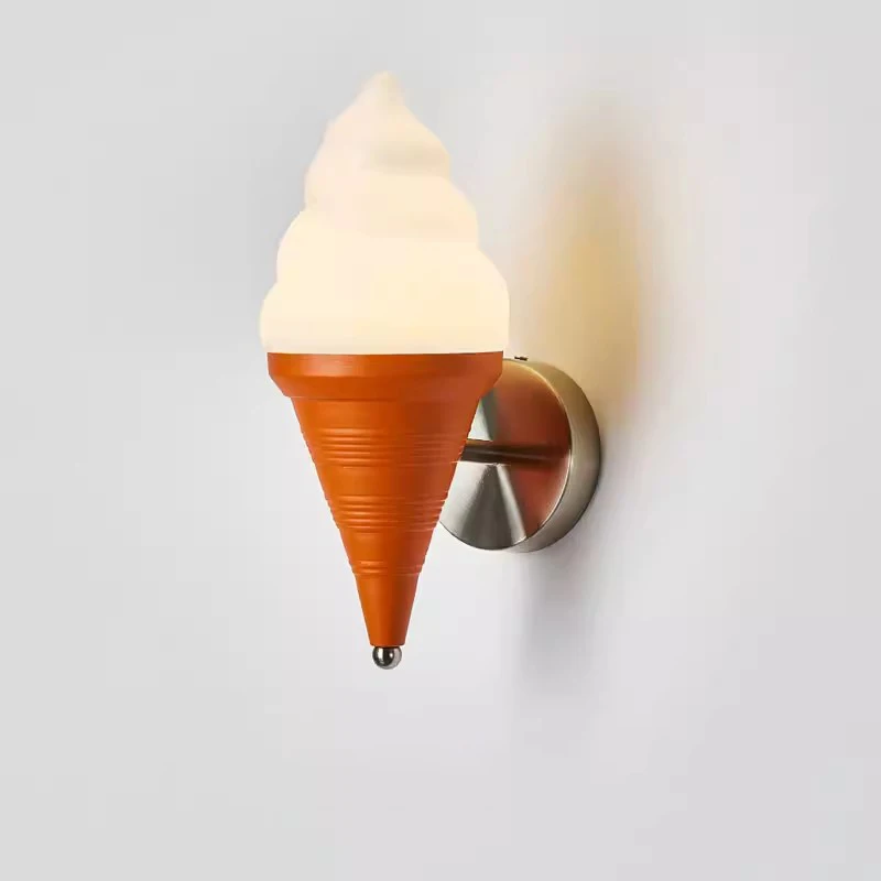 Ice Cream Cones Wall Lamps LED Children's Room Lamp Modern Warm Dessert Shop Deco Baby Room Boy Girl Bedroom Bedside Wall Lights