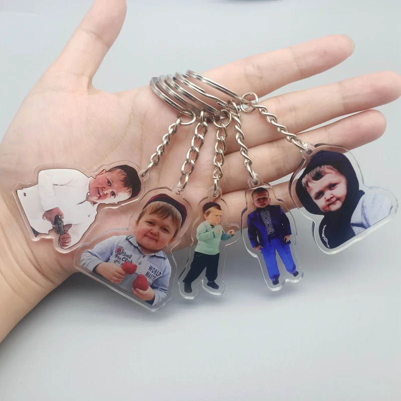 Hasbulla Magomedov Meme Acrylic Keychain Cute Khabib Hasby  Keychain Bag Pendant Hip Hop Influencer Hasbulla Accessorie Gift