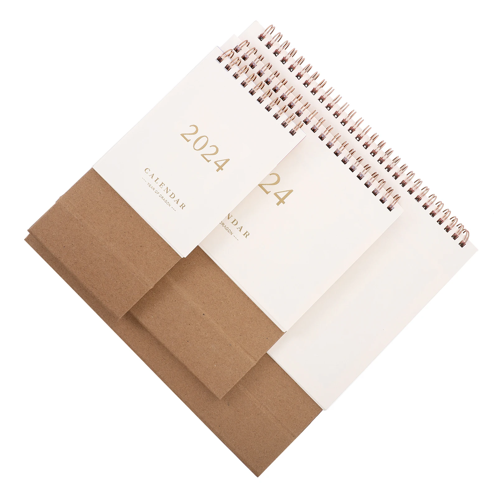 

3Pcs Exquisite Desk Calendar Set Clear Printed Months Weekly Planner Portable Tabletop Calendar for Office Home Decoration