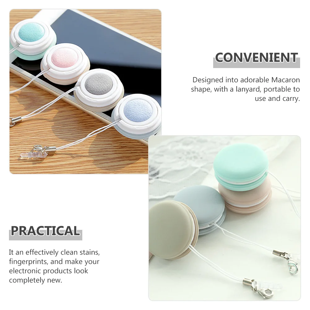 

4Pcs Lens Cleaning Wipes Macaron Style Reusable Fast Drying Screen Cleaner for Glasses Phone Tablet Smudge Dust Dirt Residue