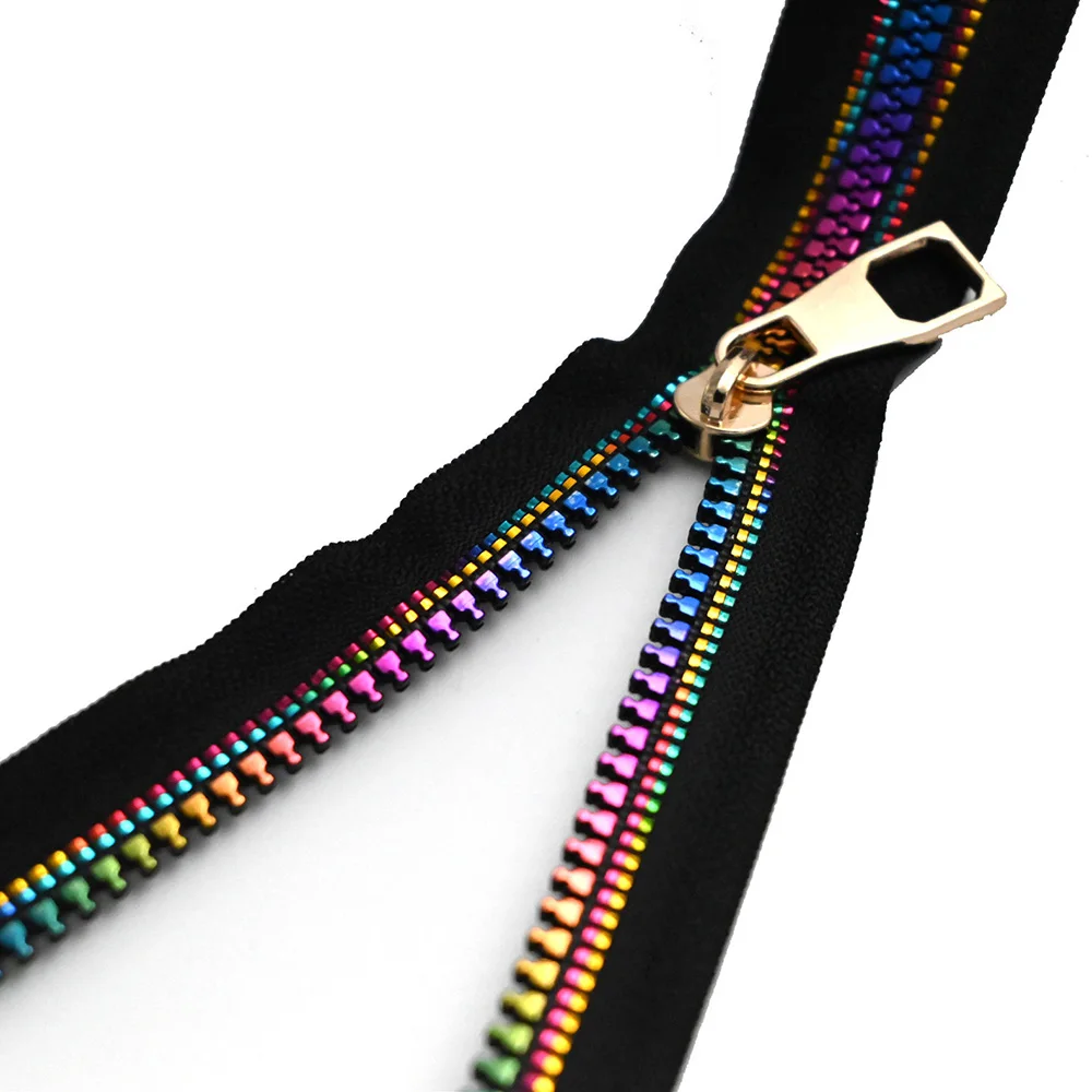 2 yards 2PC corresponds to pull head 5 resin rainbow tooth zipper DIY handmade accessories