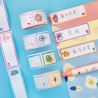 60Pcs/Roll Cartoon Name Sticker Sealing Index Labels Sticker Custom Writable Self-adhesive Name Tag Sticker