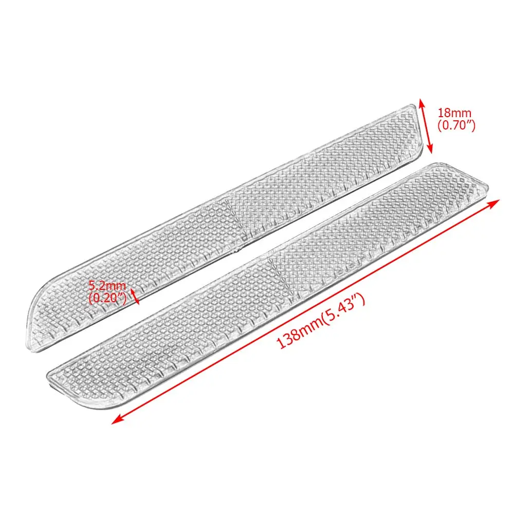 Motorcycle Latch Covers Reflectors With 2Pcs Adhesive For Harley Davidson Touring Softail Hard Saddlebags Smoke/Red/Clear/Amber