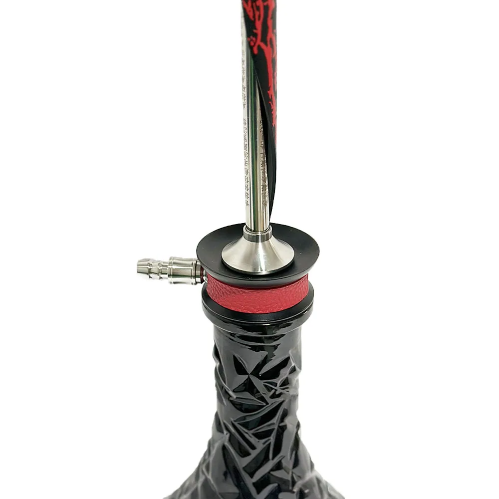 Stainless Steel Red El Bomber Katana Shisha Russian Hookah Smoking Set Large Shisha Without Bottle