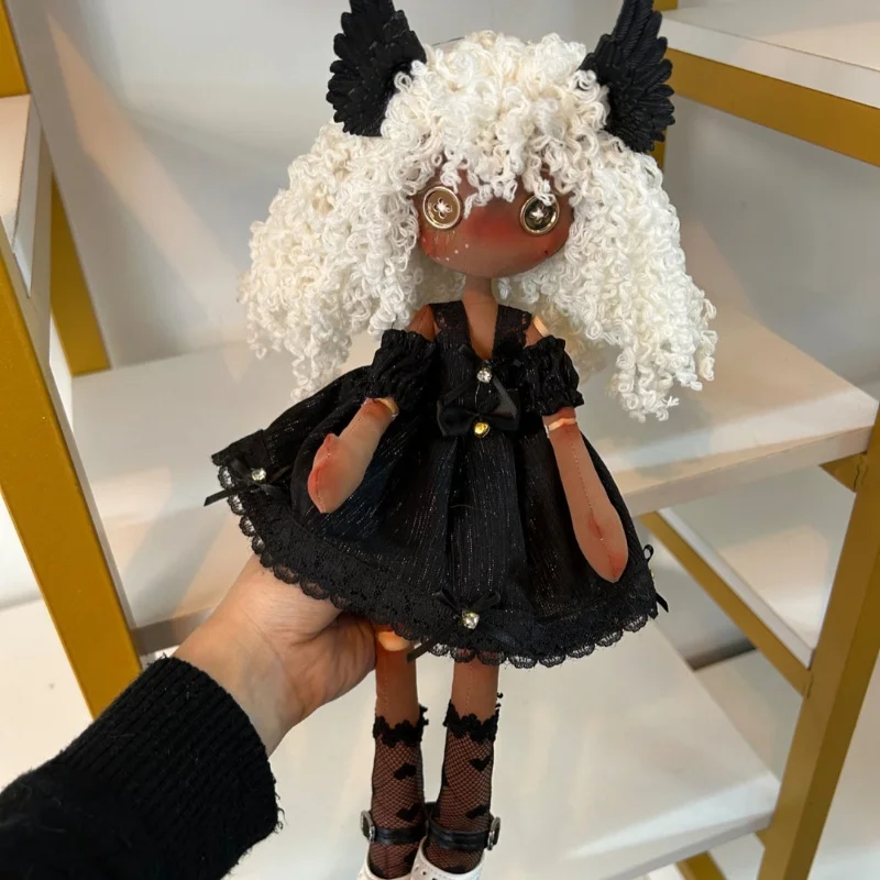 Latest Black Leather Sweetie Button Dolls Ghost Mum Dolls Hand Sewn Dolls Dolls Handmade Gifts Full Set Of 30cm Shoes