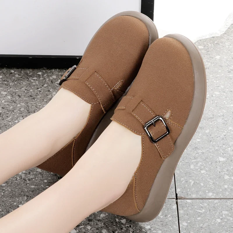 2024 New Womens Loafers Fashion Comfortable Casual Shoes Big Size 35-42 Low Top Walking Shoes Comfortable Soft Woman Flat Shoes