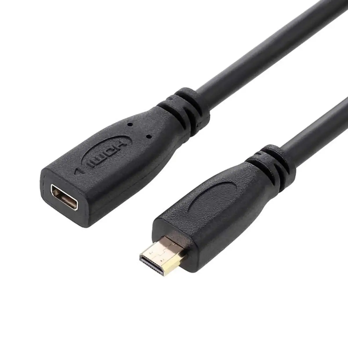 NUOLIANXIN HDMI -compatible 1.4 D type Micro HDMI-compatible  Male to Micro HDMI-compatible  Female M/F Extension Cable 30cm