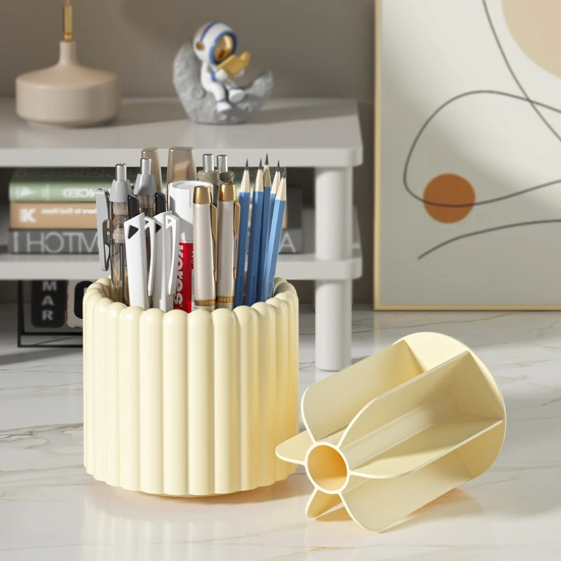 

360° Rotating Desk Organizer Pen Holders New Space-Saving Multi-Functional Office Supplies Students Stationery for Home & School