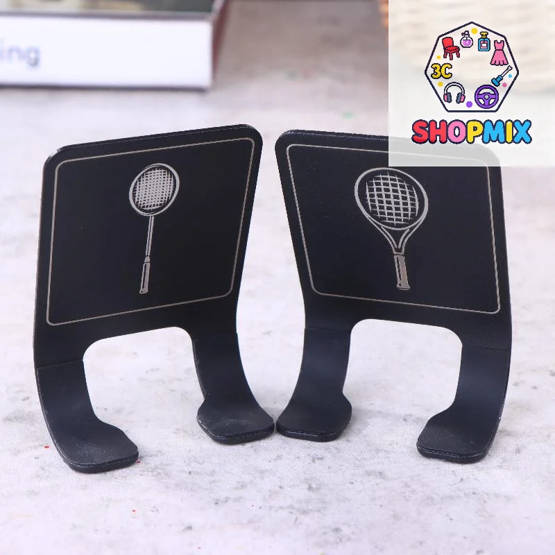 Universal Tennis Racket Wall Mounted Racket Rack Vertical Display Stand Stainless Steel Wall Hook Badminton Racket Holder