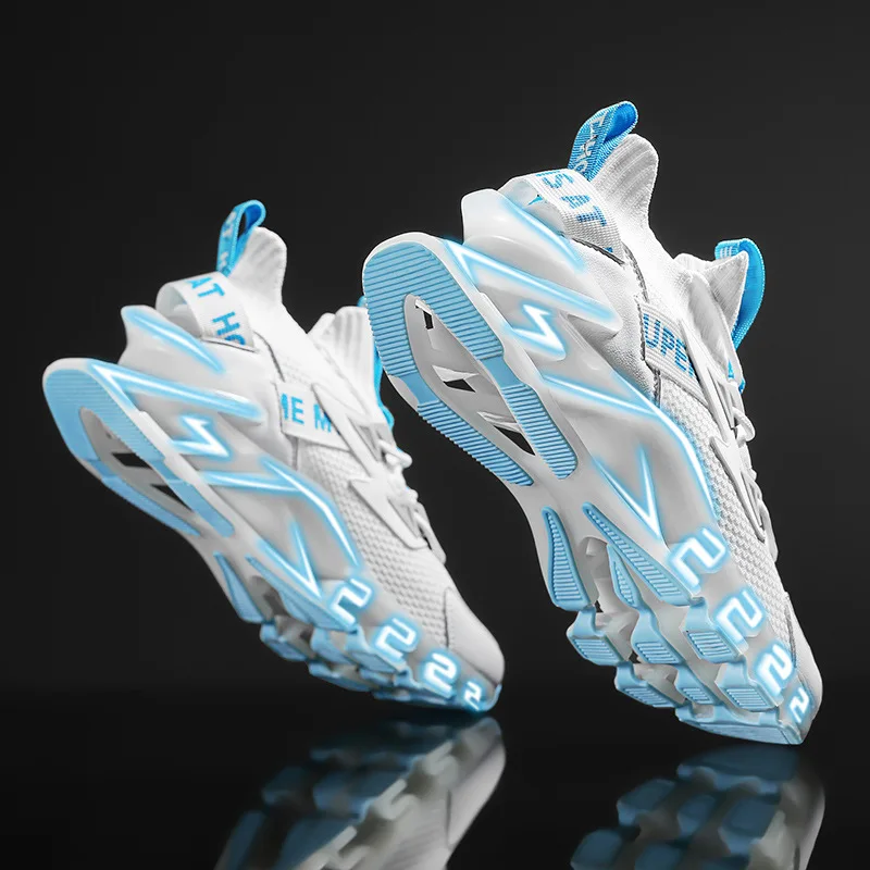 

Fashion Men's Summer Mesh Running Sneaker Shoes Men's Mesh Breathable White Running Walking Leisure Shoes Non-slip Footwear