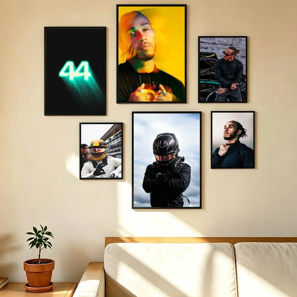 Ace driver Lewis Hamilton Poster Waterproof Wall Art Sticker For Bar Living Room Vintage Decor High Quality Print Gift
