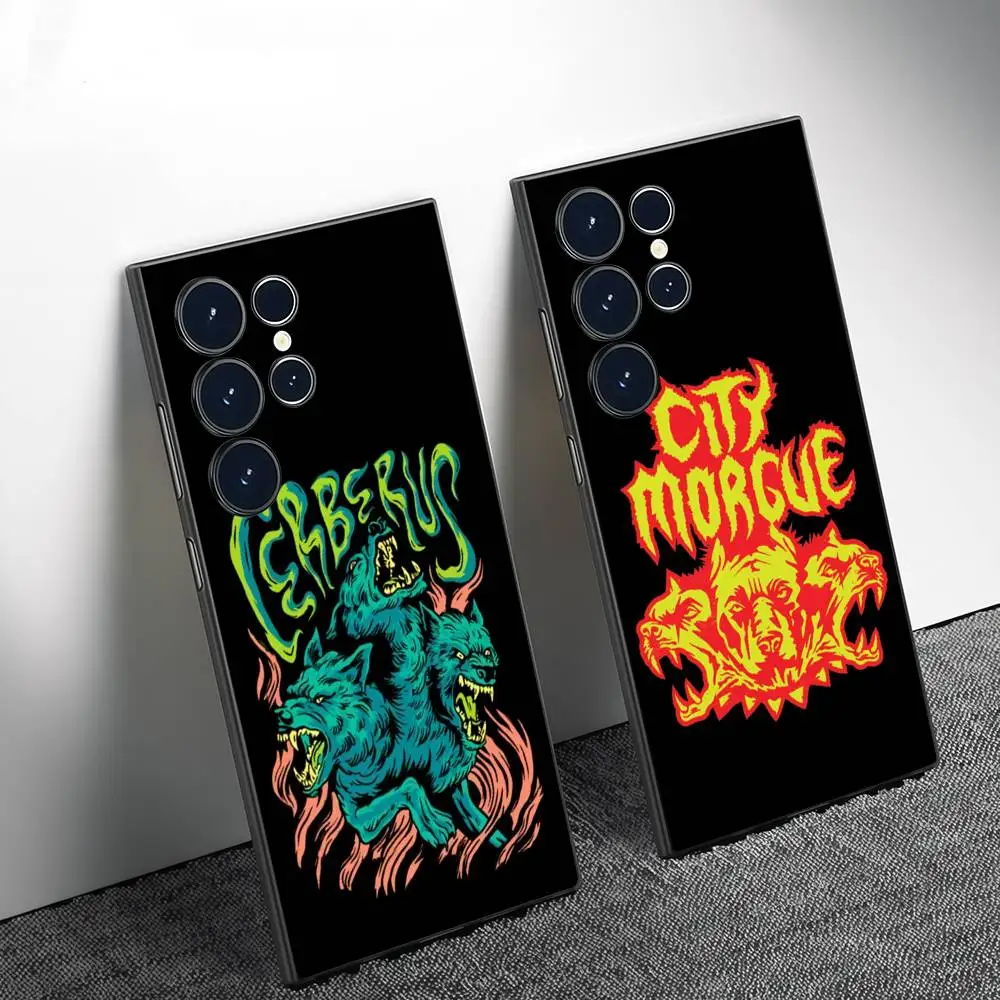 

City Morgue C-Cerberus Phone Case Phone Case For Samsung Galaxy S25 S24 S22 S23 Ultra S21 S20 Plus Frosted Full Soft Case
