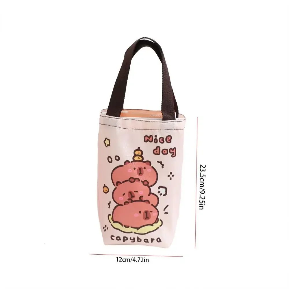 Portable Cartoon Capybara Water Cup Bag Water Cup Storage Bag Children Bag