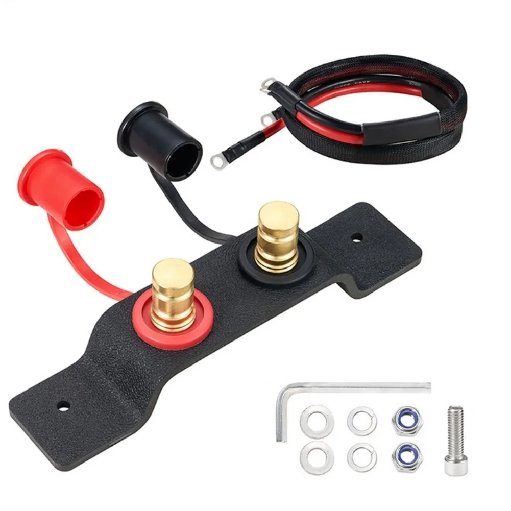 

Pure Copper 4AWG 50 Inch Battery Terminal Extension Kit with Rubber Cap PVC Bracket and Dual Mount for Vehicle Applications