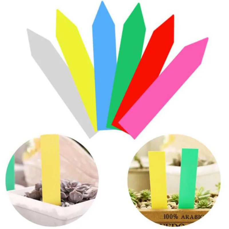 50pcs 100pcs Reusable PVC Plants Labels Hang Tag Tree Fruits Flower Pot Waterproof Markers Sign Garden Tools tree label D2