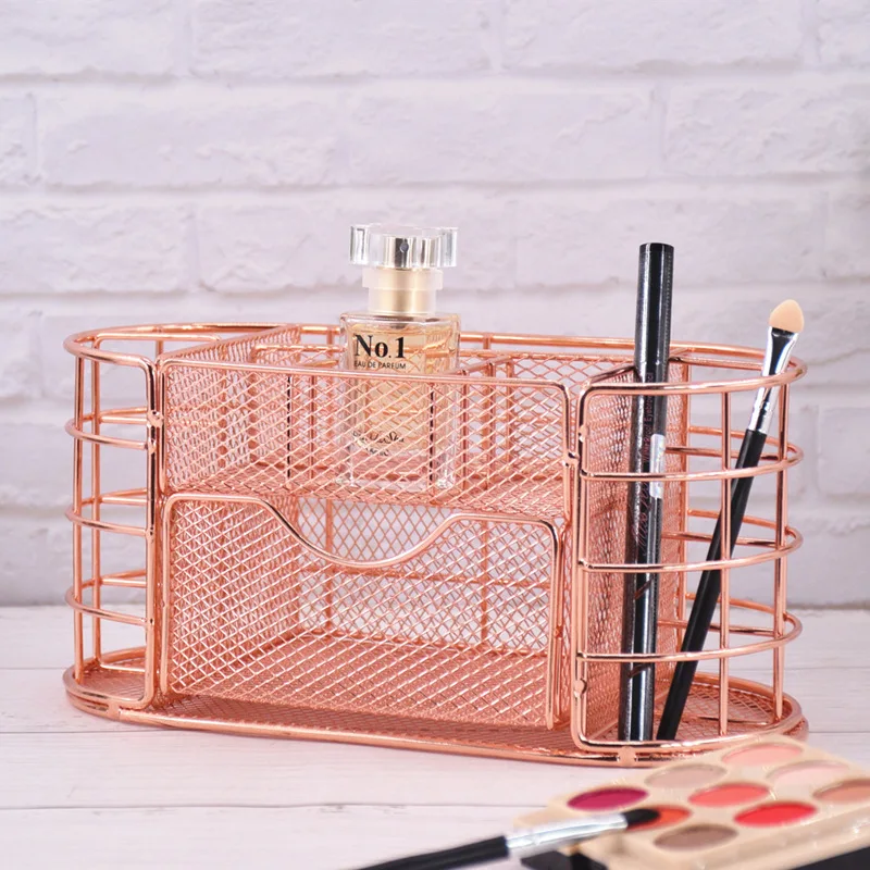 

Home & Garden Drawer Metal Storage Rack, Nordic Style Desktop Organizer, for Files Stationery Cosmetics, Home Office Dorm Use