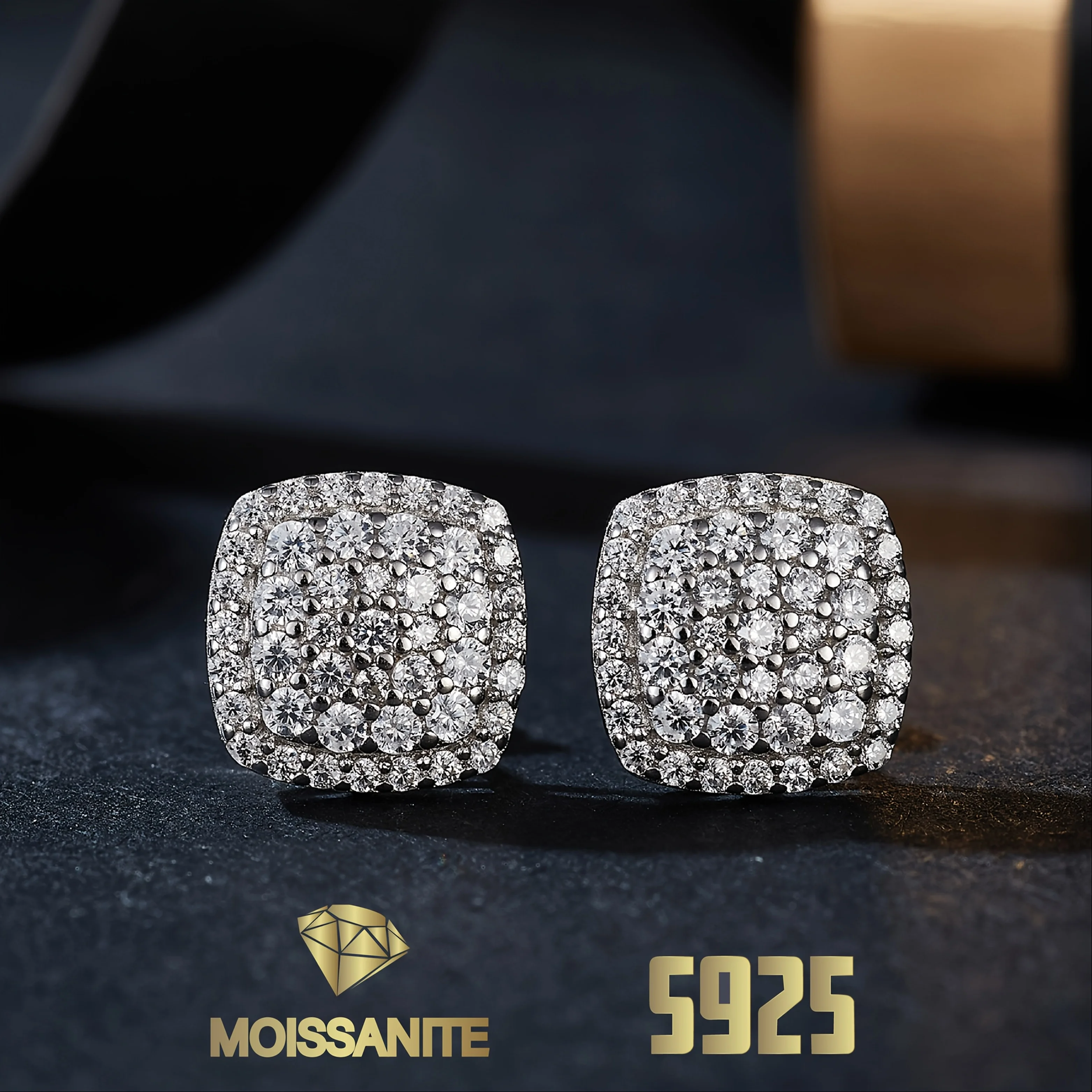 

0.66ct S925 Silver Stud Earring Full Moissanite Earring Engagement with Gra Certificate Fashion Jewelry