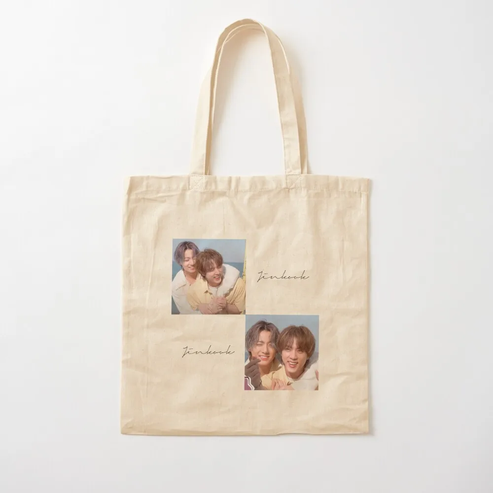 

Jinkook beach aesthetic Tote Bag bags luxury women shopping trolley bag Shopping bags tote bags aesthetic
