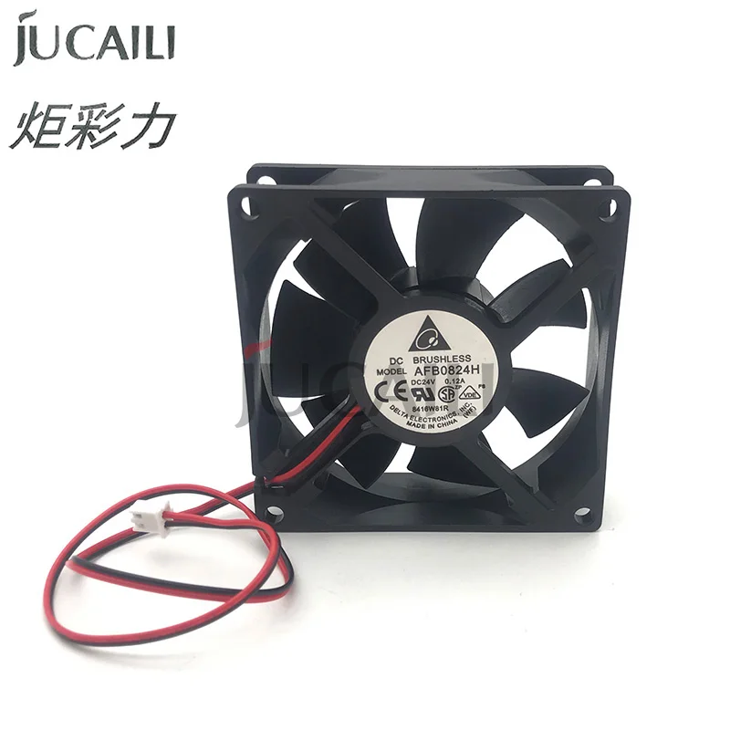 Jucaili rinter Suction Fan Turbine Blower Cooling Fan DC24V 0.45A for Large Format Printer  8cm Paper Suction Blower Fan