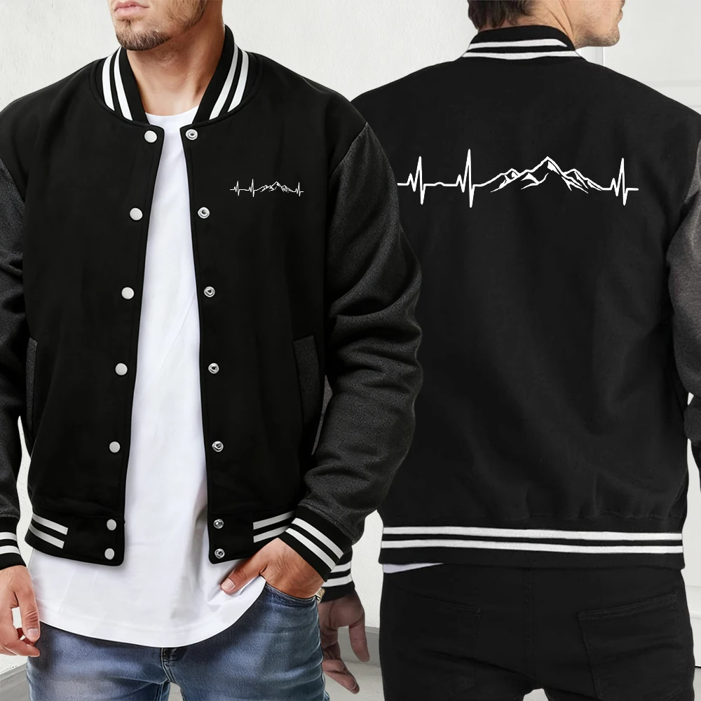 

I May Start Talking About Jesus Printed Man Jackets Autumn Casual Coat Hip Hop Comfy Baseball Jersey Basics All-Match Streetwear