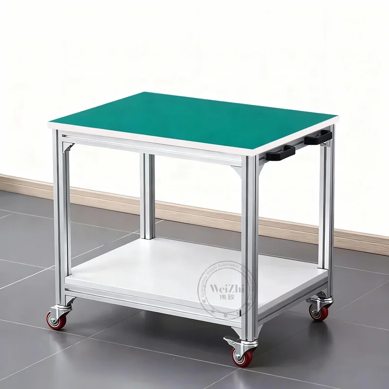 

WeiZhi Factory Directly Sale Mobile Trolley Work Table Rolling Workbench with Wheels 1 Year Warranty Easy to Operate