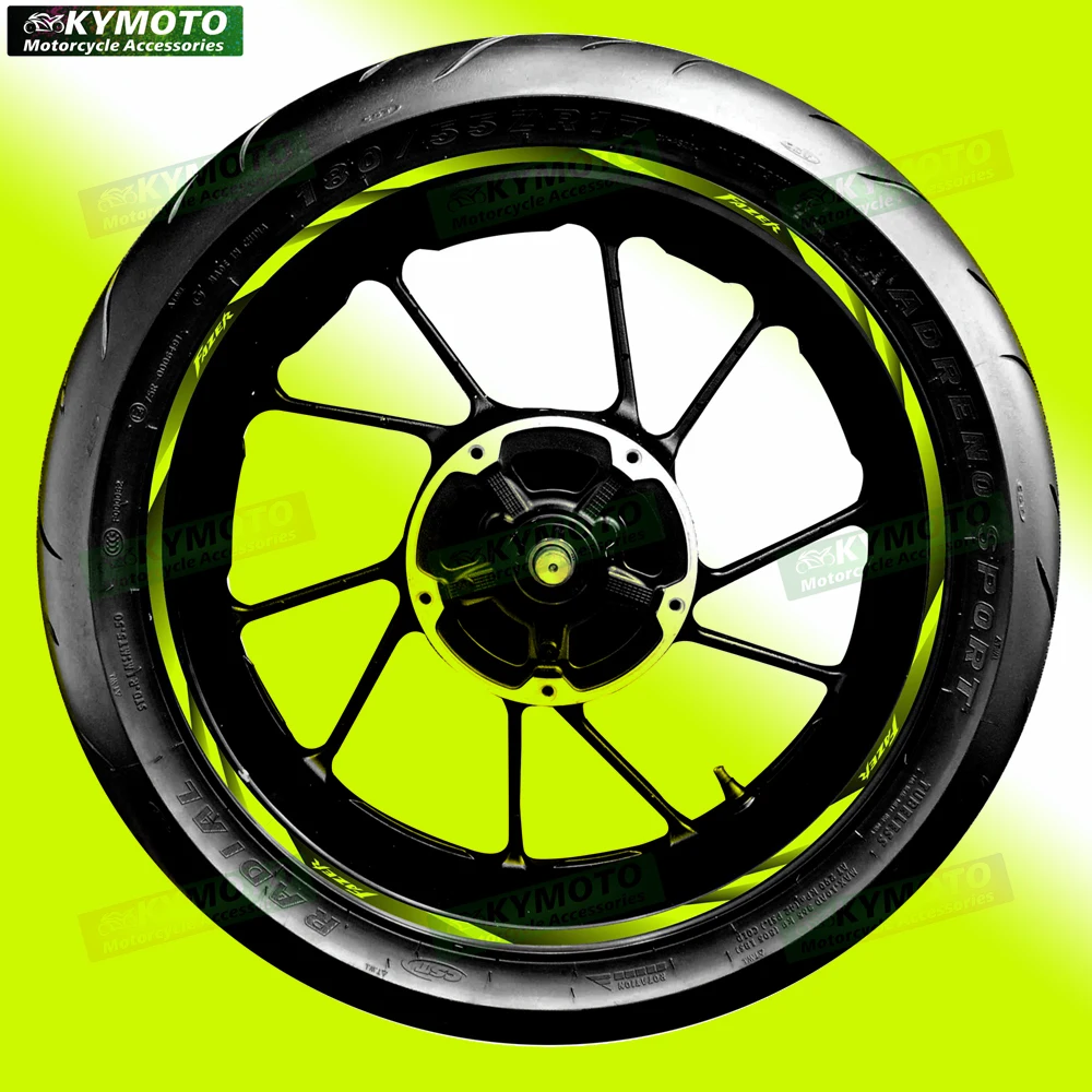 

Аксессуары для мотоциклов FAZER, 17-дюймовые наклейки на передние и задние колеса, обтекатель, модифицированные светоотражающие наклейки, украшение