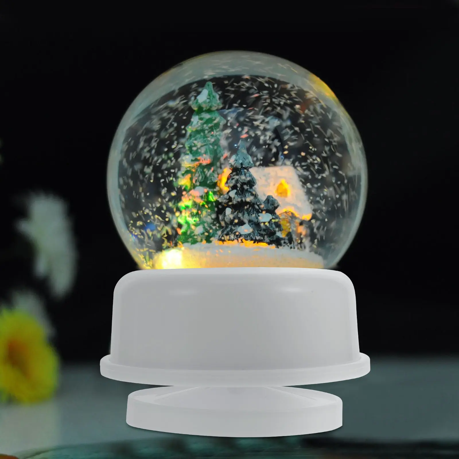 2Pcs Round Music Box DIY Base Plastic Movement with Soothing Melody for Clay Art Auditory Development Therapy