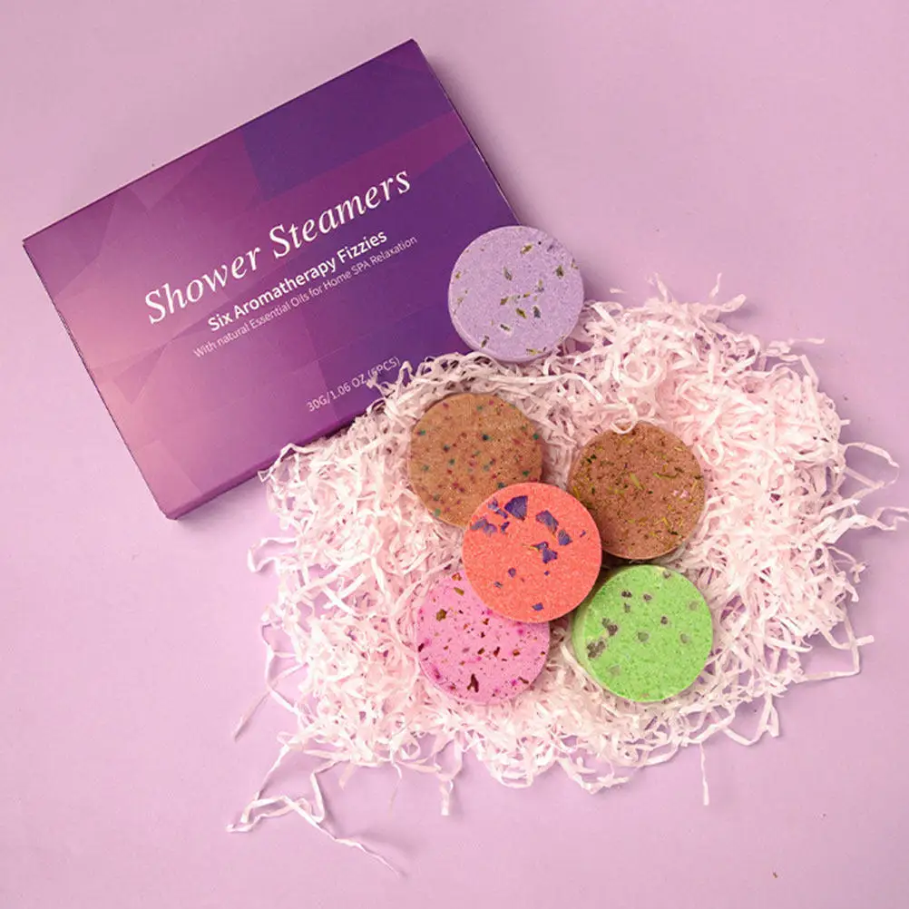 

6Pcs Aroma Bath Tablets Sea Bubble Bath Tablets Home Travel Shower Steamer Skin Softening