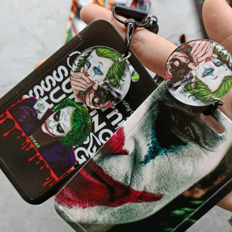 Tempat Kartu Joker Beast Kingdom Kartu ID Kartu Akses Geser Siswa Cetak Kartun Kepribadian Keren Kreatif dengan Pelindung Tali