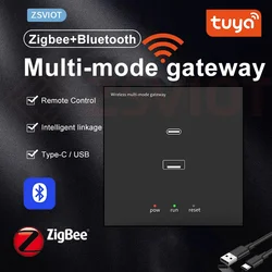 Hub de puerta de enlace de pared multimodo Tuya ZigBee, puente WiFi para casa inteligente, malla Bluetooth, Control remoto Smart Life, funciona con Alexa y Google