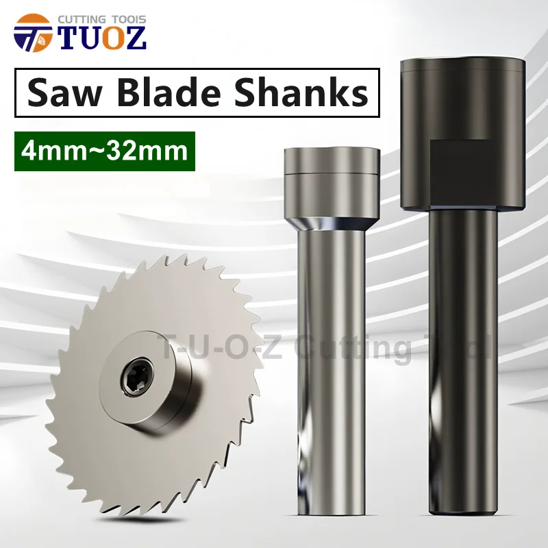 TUOZ Saw Blade Shanks Cutter Slitting CNC Slotting Machining Metal Cutting Tool Front Rear Lock 10mm 13mm Saw Arbor Blade Holder