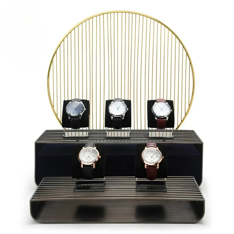 

Watch display rack, live broadcast display window, watch display props, high-end watch counter