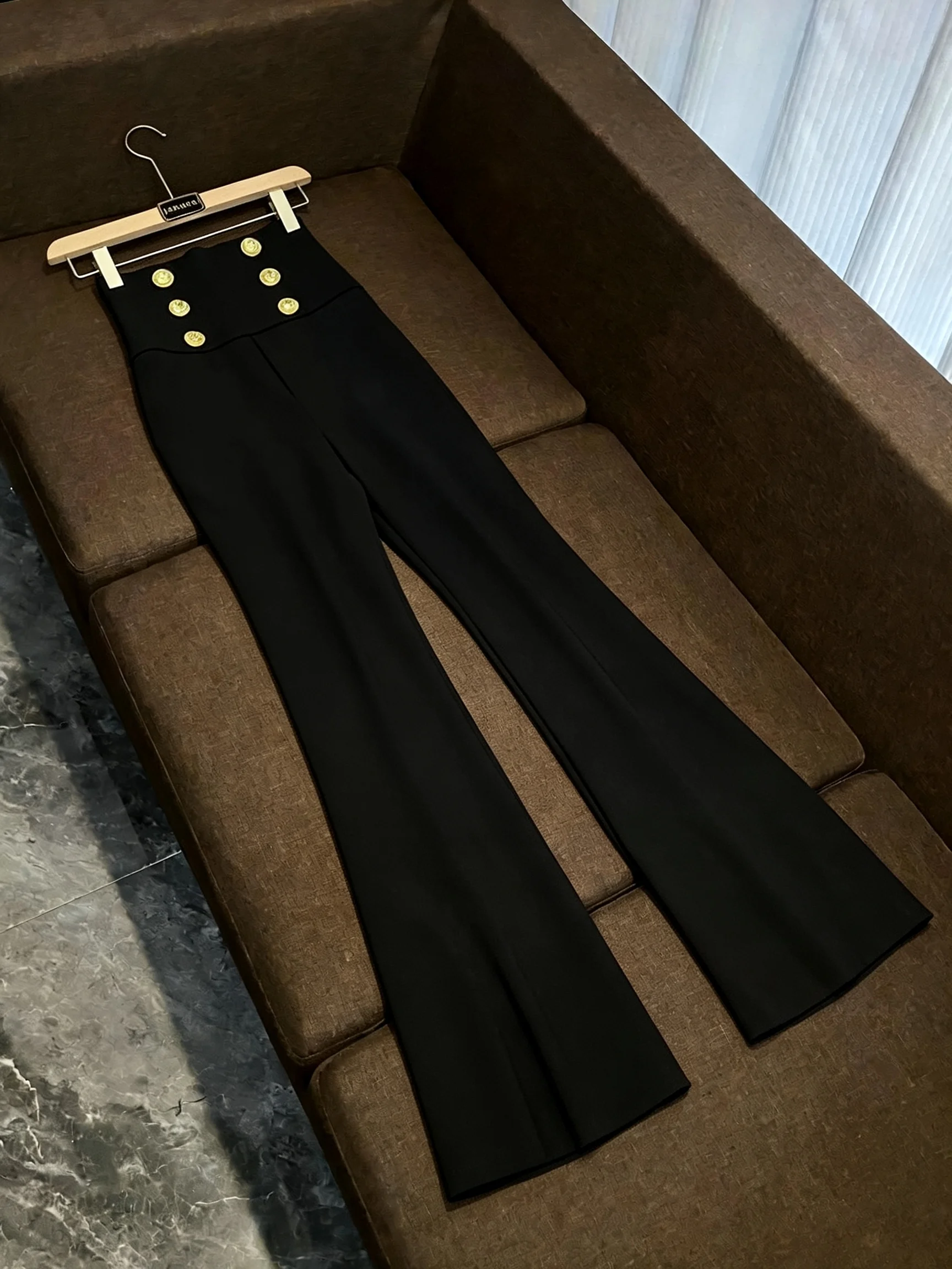 Fall 2026 High Waist Bell Bottom Pants for Women Draping Commute Style Slimming Long Trousers Elegant Base Layer Pants