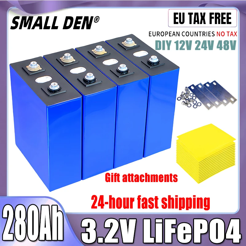 

1-16pcs New 3.2v 280ah DIY 12V 24V 48V A-grade LiFePO4 battery electric scooter RV lithium iron phosphate solar storage system