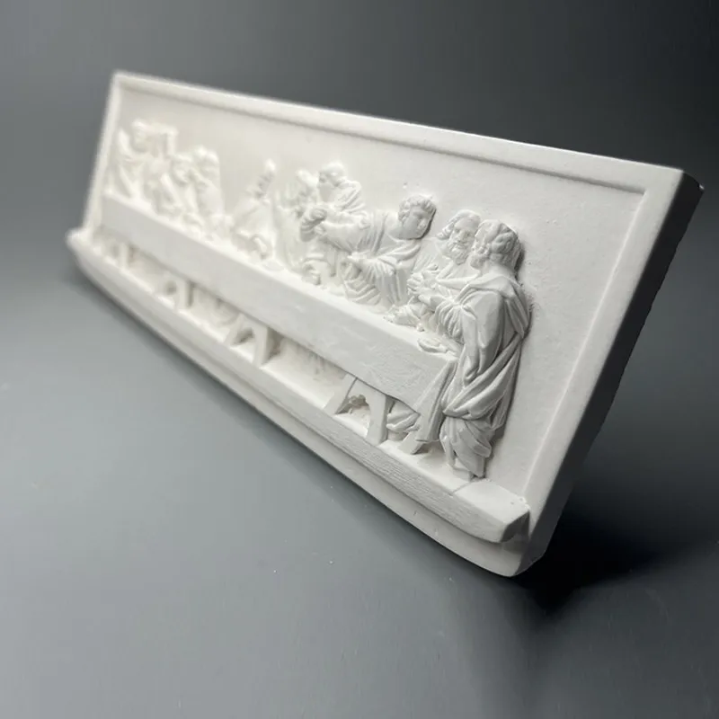 Das Letzte Abendmahl Gips-Retro-Relief Heimdekoration Ornamente Da Vinci Stereo-Gemälde Dekorative Ornamente Schreibtisch-Accessoires – Detail 1