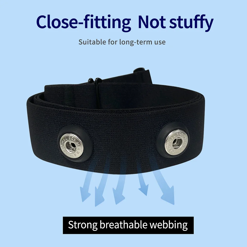 1/2PCS Compact Heart Rate Monitor Chest Strap, Lightweight Replacement Belt for Garmin Wahoo Coospo Magene