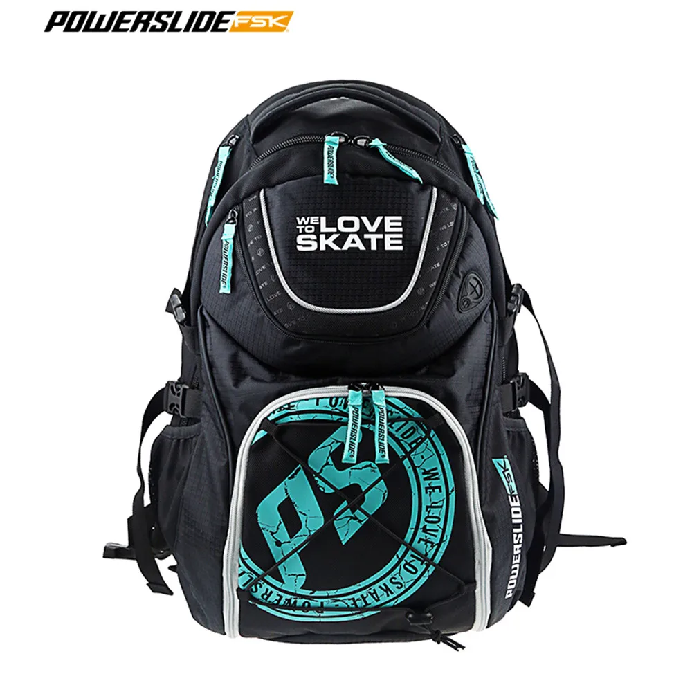 100% Original Powerslide Skate Backpack Professional Inline Skates Functional We Love To Skate Bag Laptop Computer Camping Bag